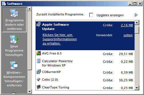 Screenshot: Updater wird installiert